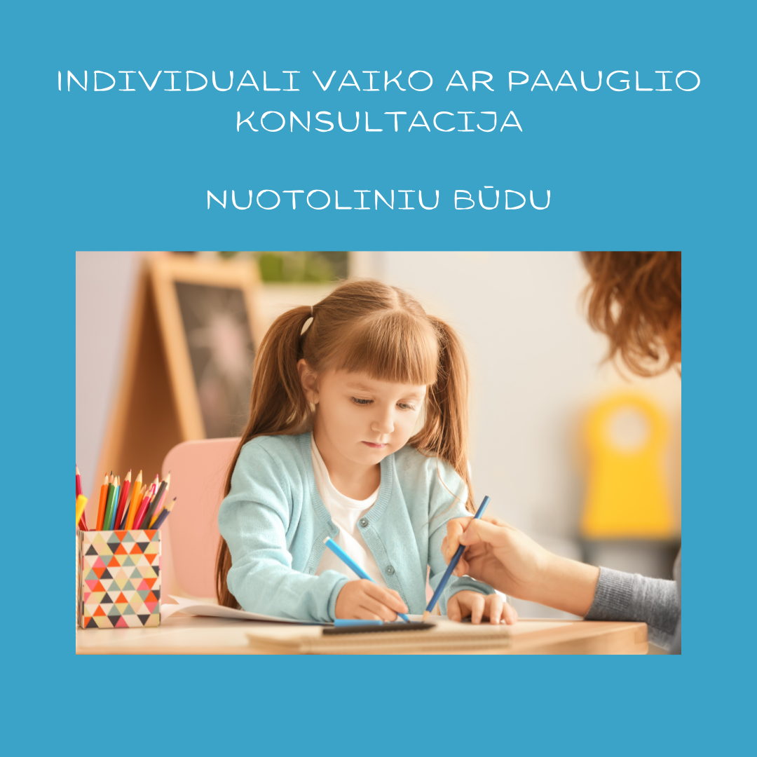 Konsultacija. Individuali vaiko ar paauglio konsultacija